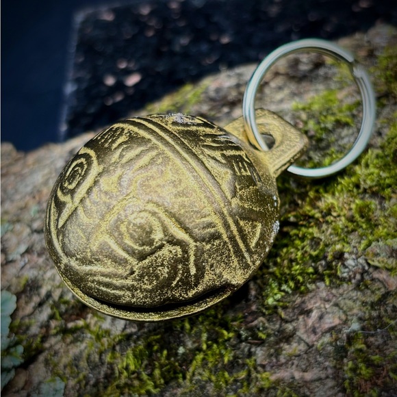 Livestock Bell, Large Solid Brass Bell from Tibet, Goat Bell, Mini Farm Animals - Picture 1 of 4